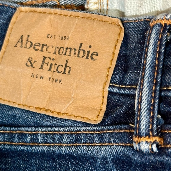 Abercrombie & Fitch Dark Skinny Jeans No Stretch Button Fly Womens 30x30 - BLUE - Picture 9 of 15
